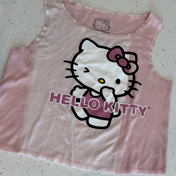M New Sanrio 2021 Hello Kitty Tank Top Pink Medium NWOT Kpop Teens Juniors - Picture 1 of 8